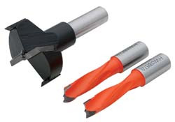 Drillbit Kit for Hinge Machines, carbide, includes: (2)-left hand 8mm and (1)-right hand 35mm bits