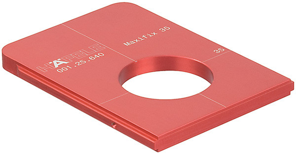 Red Jig, drill guide for Rafix 20, anodized aluminum