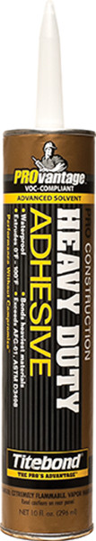 Titebond Provantage, heavy duty construction adhesive, 10 ounce