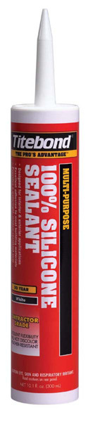 Titebond 100% Silicone Sealant, clear, 10.1 ounces
