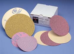 H&L disc, 5", no holes, aluminum oxide, premier red, 120 grit, paper, 100 per package