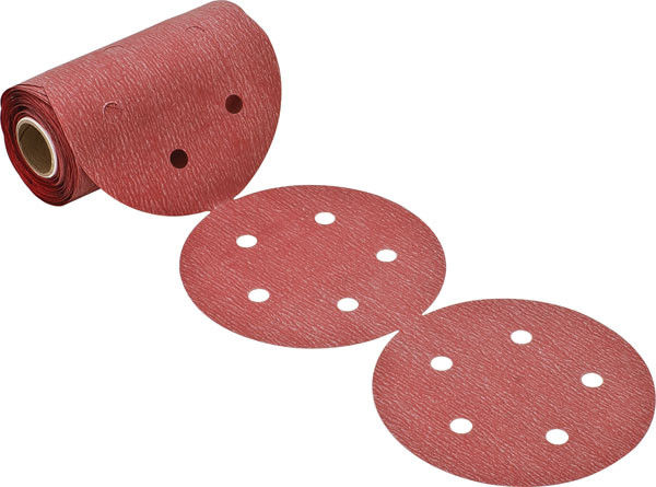 PSA disc, 6", no holes, silicon carbide, dri-lube, stearated, 80 grit, paper, 100 per roll