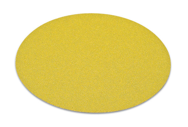 H&L disc, 5", no holes, aluminum oxide, gold, 150 grit, paper, 100 per package