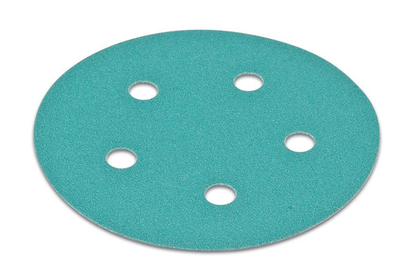 H&L disc, 5", 5 holes, aluminum oxide, 120 grit, filmbac, 100 per package