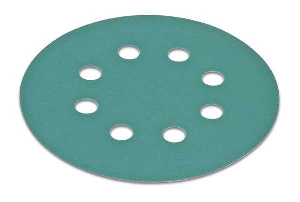 H&L disc, 5", 8 holes, aluminum oxide, 80 grit, filmbac, 100 per package