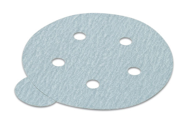 PSA disc, 5", 5 holes, silicon carbide, 240 grit, paper with tabs, 100 per package