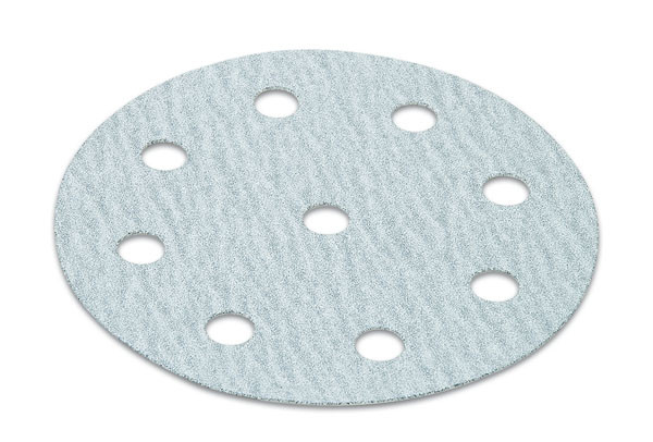 H&L disc, 5", 9 holes, silicon carbide, 80 grit, paper, 100 per package