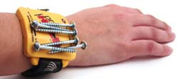 Pro Hold, magnetic wristband, yellow with black strap