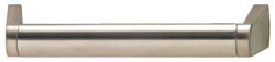 Handle, stainless steel, matt / zinc, brushed nickel, M4, center to center 392mm