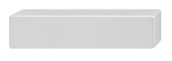 Handle, zinc, silver aluminum, M4, center to center 64mm