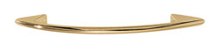 Handle, zinc, brass polished and lacquered, M4, center to center 96mm
