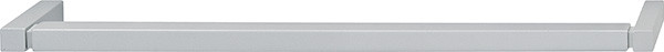 Handle, Bella Italiana, aluminum, silver aluminum, M4, center to center 128mm
