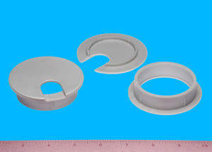Round Wire Management Grommet Silver 2-1/2", box of 100
