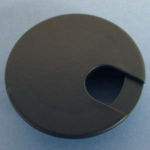 Round Wire Management Grommet Black 2-1/2", Bag of 1
