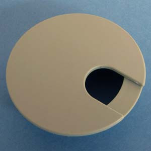 Round Wire Management Grommet Gray 2-1/2", Bag of 1