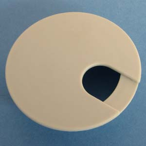 Round Wire Management Grommet Light Gray 2-1/2", Bag of 1