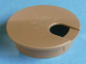 Round Wire Management Grommet Tan 2-1/2", Bag of 1