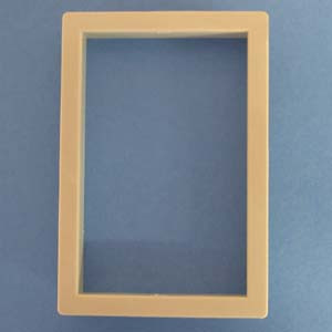 Finishing Grommet 5-13/16" X 3-13/16" (Outlet Access), Almond, pkg of
