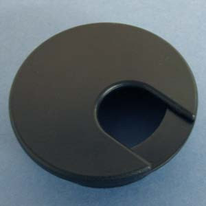 Round Wire Management Grommet Black 2", Bag of 1