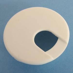Round Wire Management Grommet White 2", Bag of 1