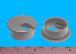 Round Wire Management Grommet Silver 1-1/2", Bag of 1