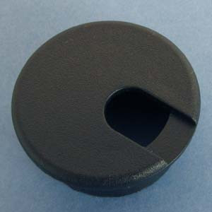 Round Wire Management Grommet Black 1-1/2", Pkg of