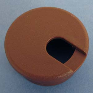Round Wire Management Grommet Cocoa Brown 1-1/2", Pkg of 50