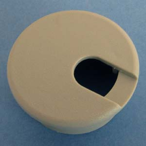 Round Wire Management Grommet Gray 1-1/2", Pkg of 50