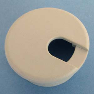 Round Wire Management Grommet Light Gray 1-1/2", Pkg of 100