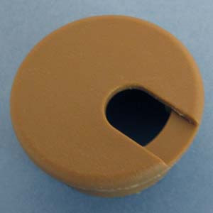 Round Wire Management Grommet Tan 1-1/2", Pkg of