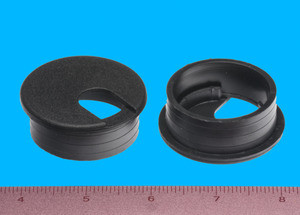 Round Wire Management Grommet Black 1-3/4", box of 50