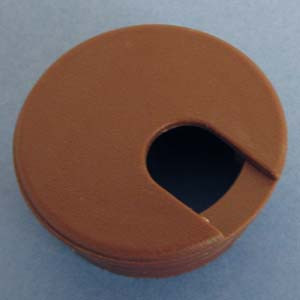Round Wire Management Grommet Cocoa Brown 1-3/4", Box of 50