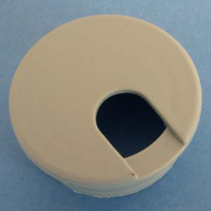 Round Wire Management Grommet Gray 1-3/4", Box of 50