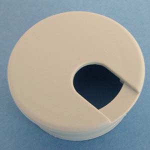 Round Wire Management Grommet Light Gray 1-3/4", Box of 100