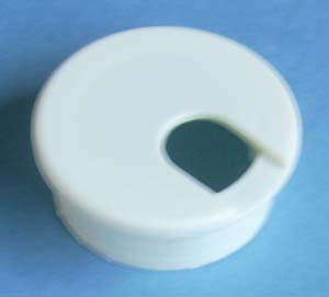 Round Wire Management Grommet White 1-3/4", Bag of 1