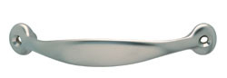 Handle, zinc, nickel matt, center to center 135mm