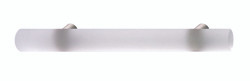 Handle, glass, matt / stainless steel, matt, M4, center to center 128mm