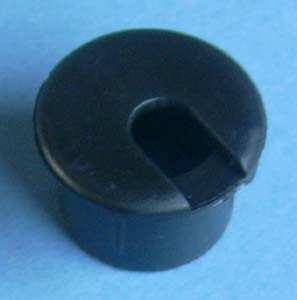 Round Wire Management Grommet Black 1", Pkg of 25