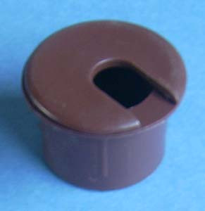 Round Wire Management Grommet Cocoa Brown 1", Pkg of 25