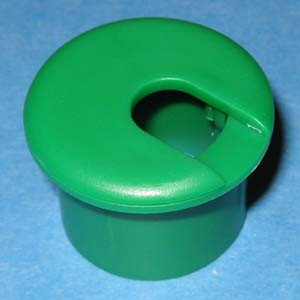 Round Wire Management Grommet Green 1", Pkg of 50