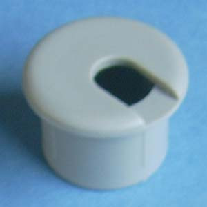 Round Wire Management Grommet Gray 1", Bag of 1