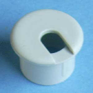Round Wire Management Grommet Light Gray 1", Pkg of 25