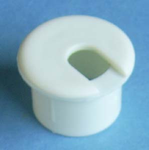 Round Wire Management Grommet White 1", Bag of 100