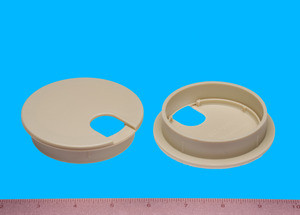 Round Wire Management Grommet Almond 3", Bag of 1