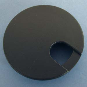 Round Wire Management Grommet Black 3", Pkg of 25