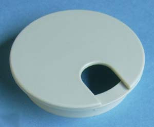Round Wire Management Grommet Light Gray 3", Pkg of 25