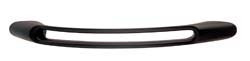 Handle, zinc, black matt, M4, 178 X 26 X 14mm, center to center 128mm