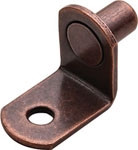 Shelf Support, angled, steel, bronzed, 5mm 1pc with Securing Screw Hole