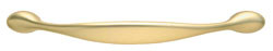 Handle, zinc, matt gold, M4, center to center 128mm