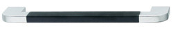 Handle, zinc, nickel matt / black, M4, center to center 160mm